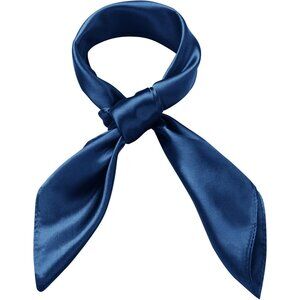 Women's Navy Blue Silk Feeling Scarf 23.6'' Square Satin Scarf Neck Head Bandana